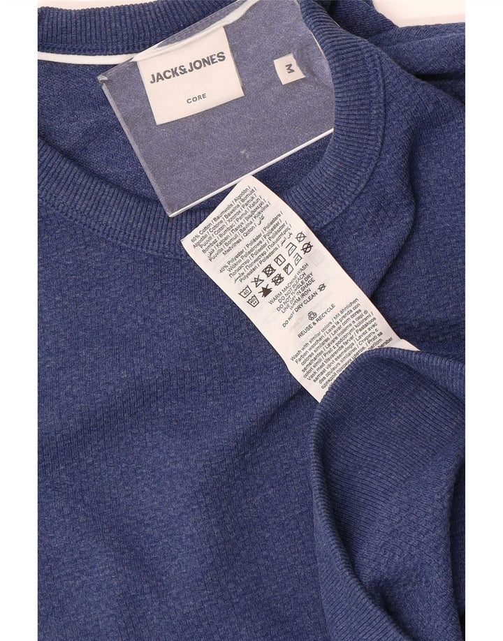 Мужской свитшот Jack & Jones, хлопковый джемпер среднего синего цвета