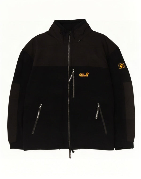 Мужская ветровка Jack Wolfskin UK 44 XL, черный полиэстер с цветными блоками