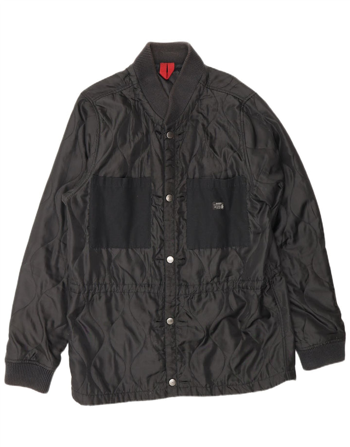 Мужская стеганая куртка DIESEL UK 38, средний черный полиэстер