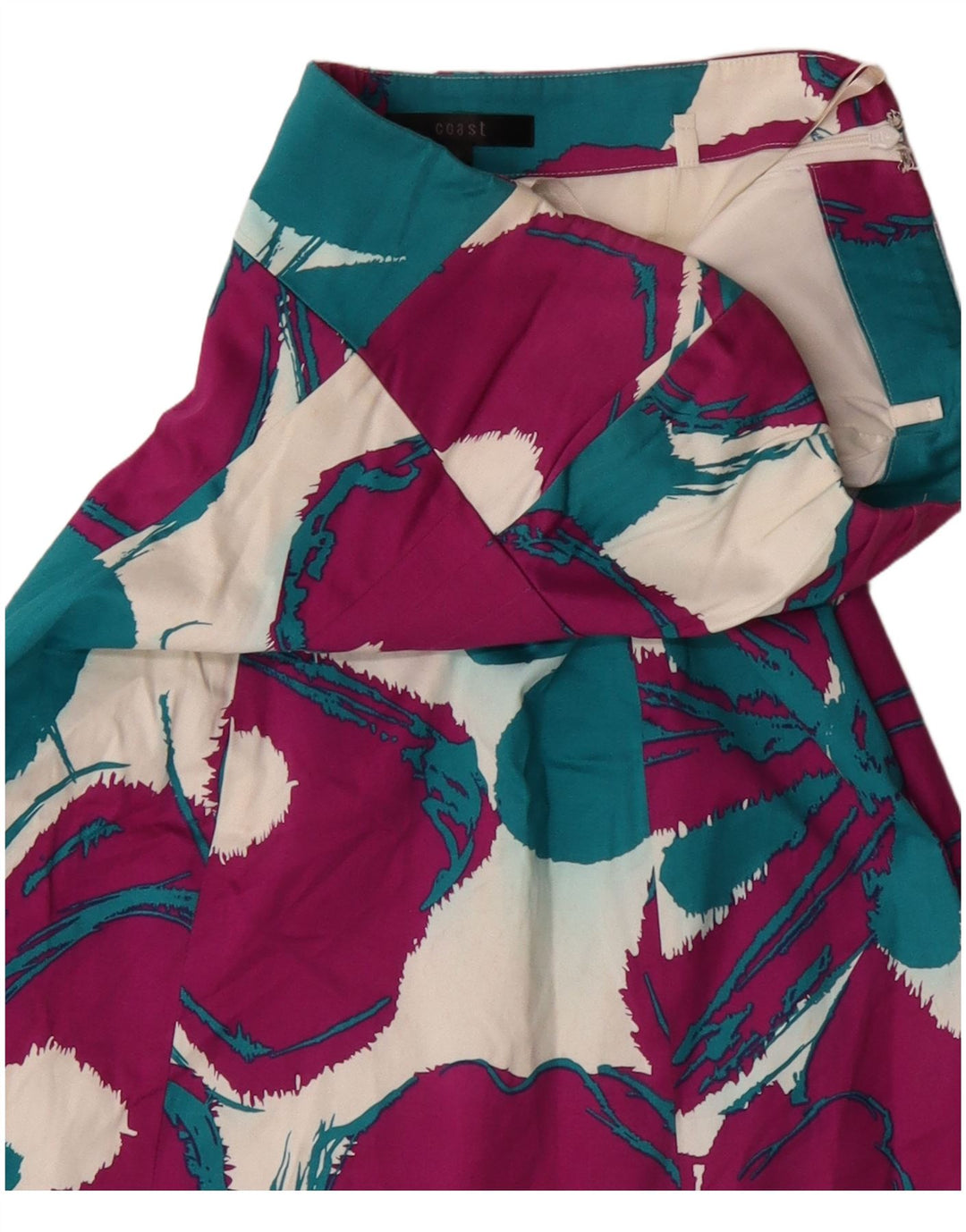 Женское платье без бретелек Coast UK 8, маленькое розовое хлопковое платье с цветочным принтом