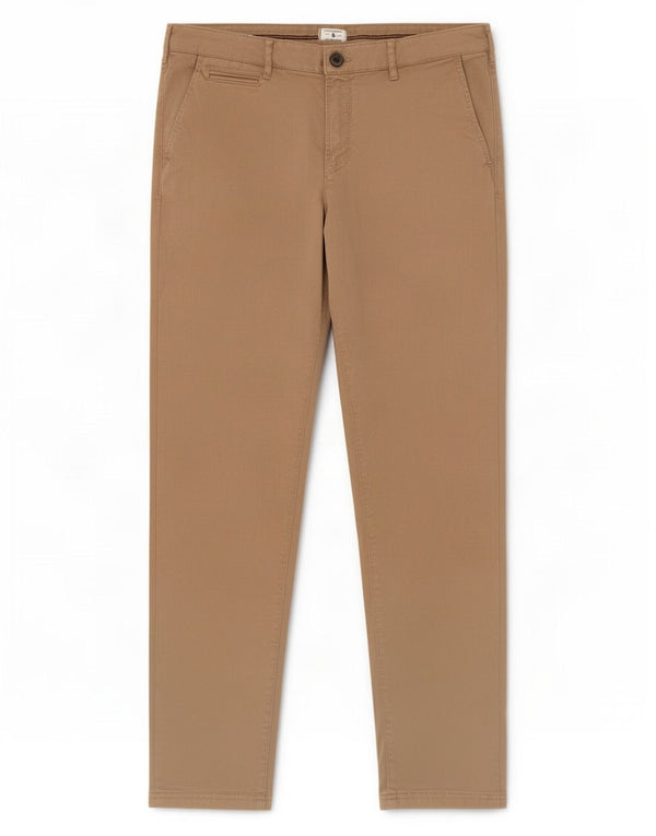 Мужские прямые брюки чинос Jack & Jones W34 L32 коричневые, хлопковые