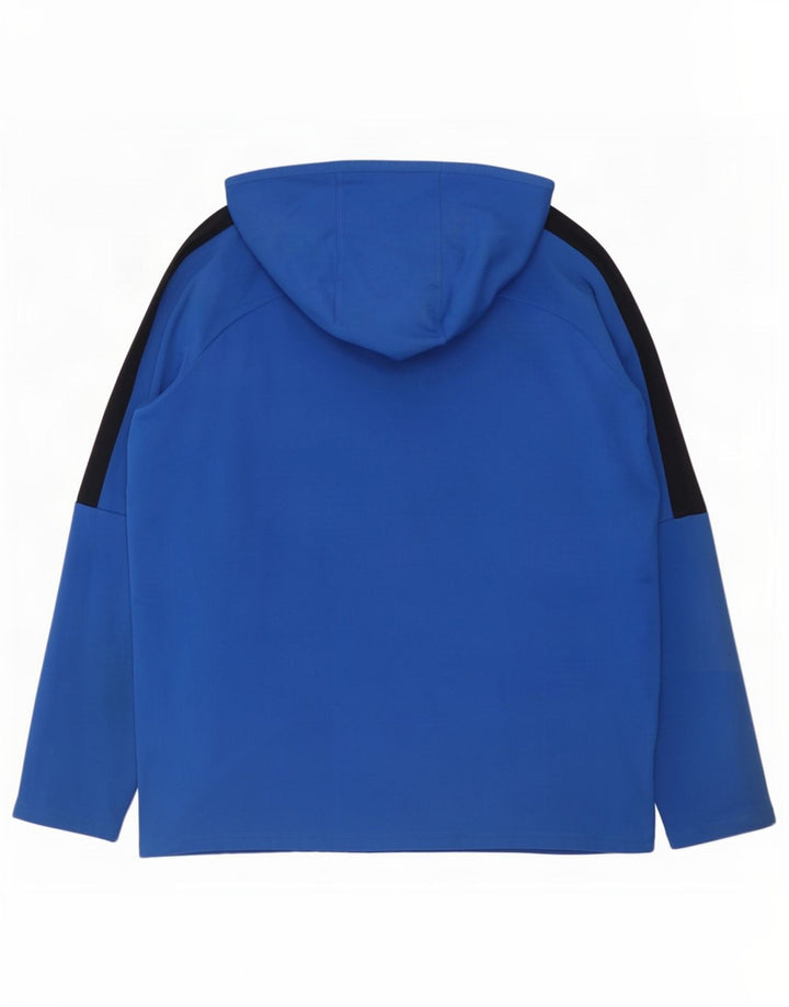 Мужской джемпер с капюшоном Nike Dri Fit с рисунком, большой синий, полиэстер с цветными блоками