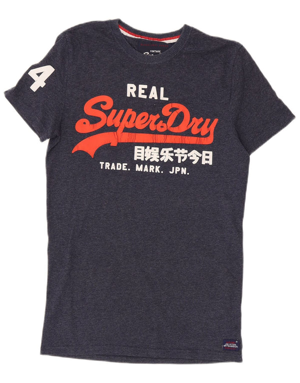 Мужская футболка с рисунком Superdry Top XS, темно-синий, хлопок