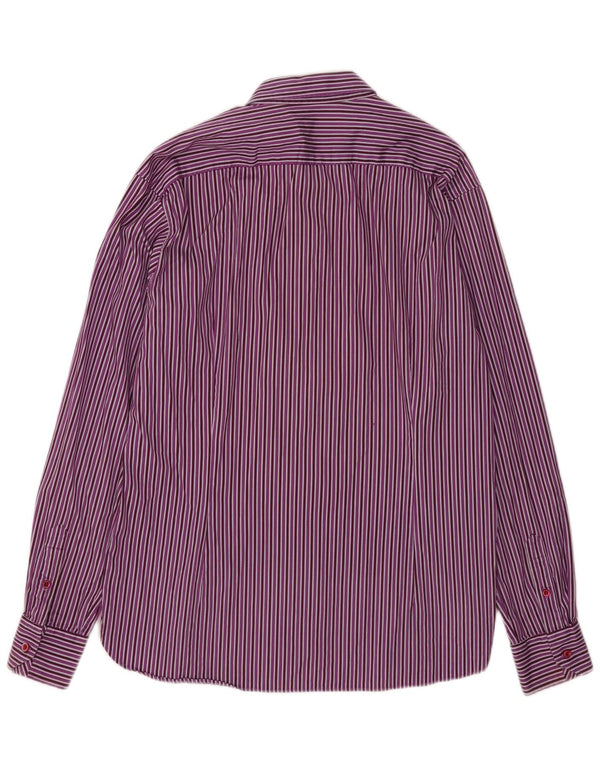 Мужская рубашка Ted Baker, размер 5 XL, фиолетовая хлопковая полоска