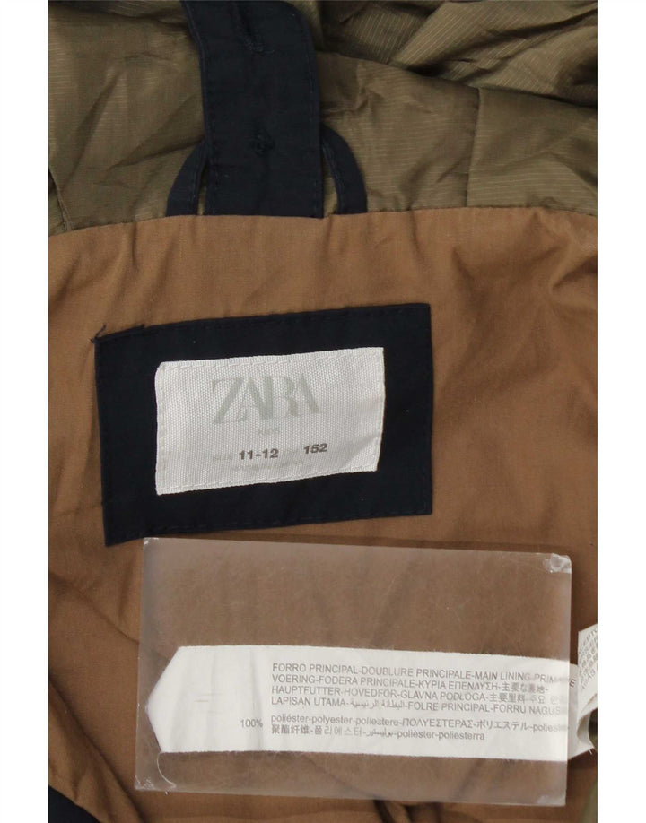 Ветровка Zara для мальчиков с капюшоном, 11–12 лет, темно-синий, полиэстер
