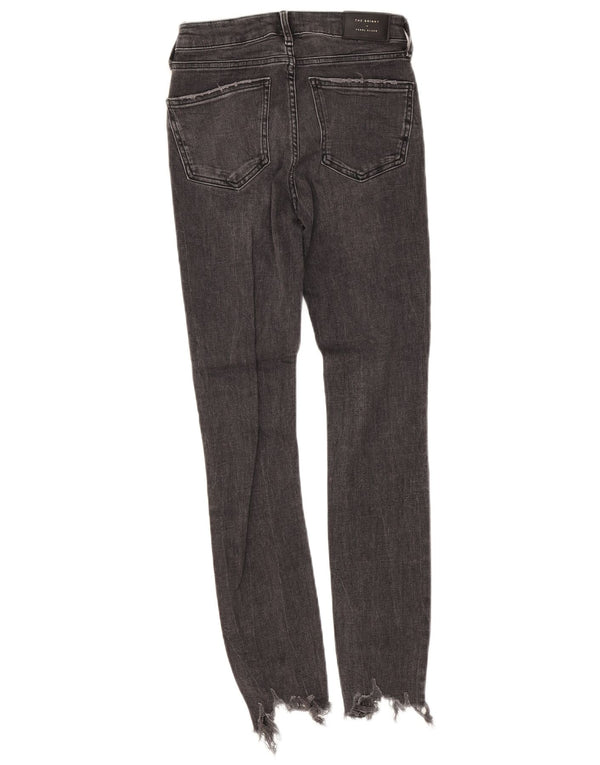 Женские потертые джинсы скинни Zara EU 34 2XS W24 L28 Серый хлопок