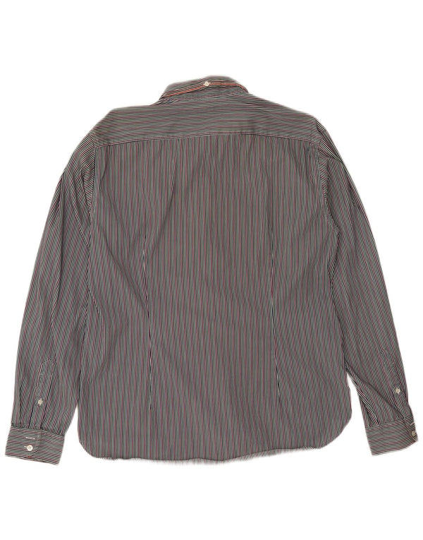 Мужская рубашка Ted Baker, размер 6, 2XL, разноцветный хлопок в тонкую полоску