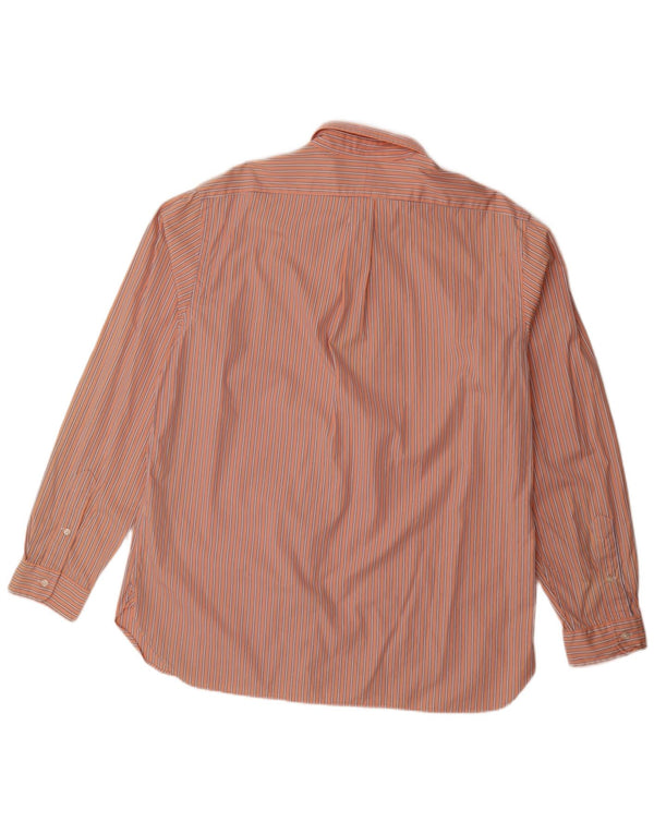 Мужская рубашка RALPH LAUREN, размер 17 XL, хлопковая оранжевая полоска