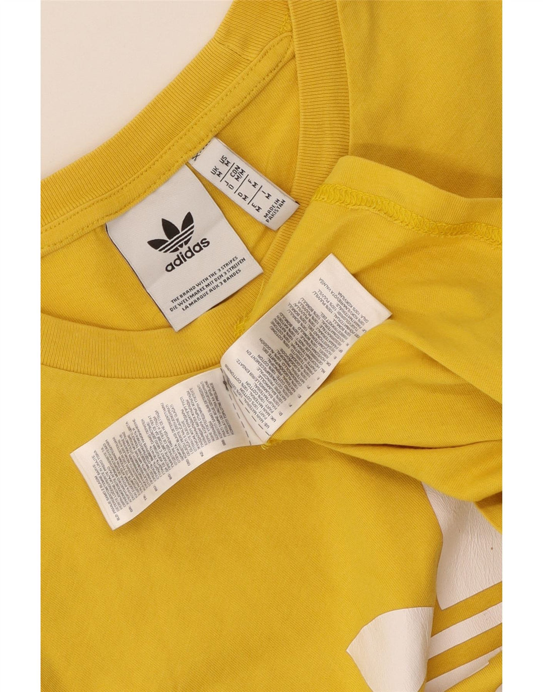 Adidas Мужская футболка с рисунком Верх среднего желтого цвета из хлопка
