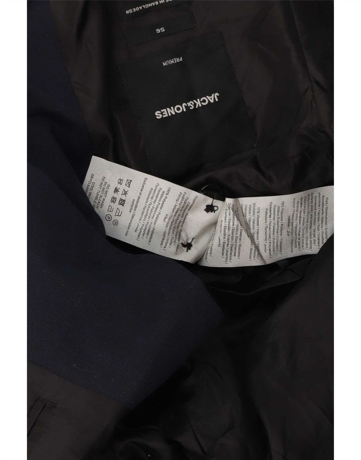 Мужской пиджак Jack & Jones с 2 пуговицами, EU 56, 3XL, темно-синий, полиэстер