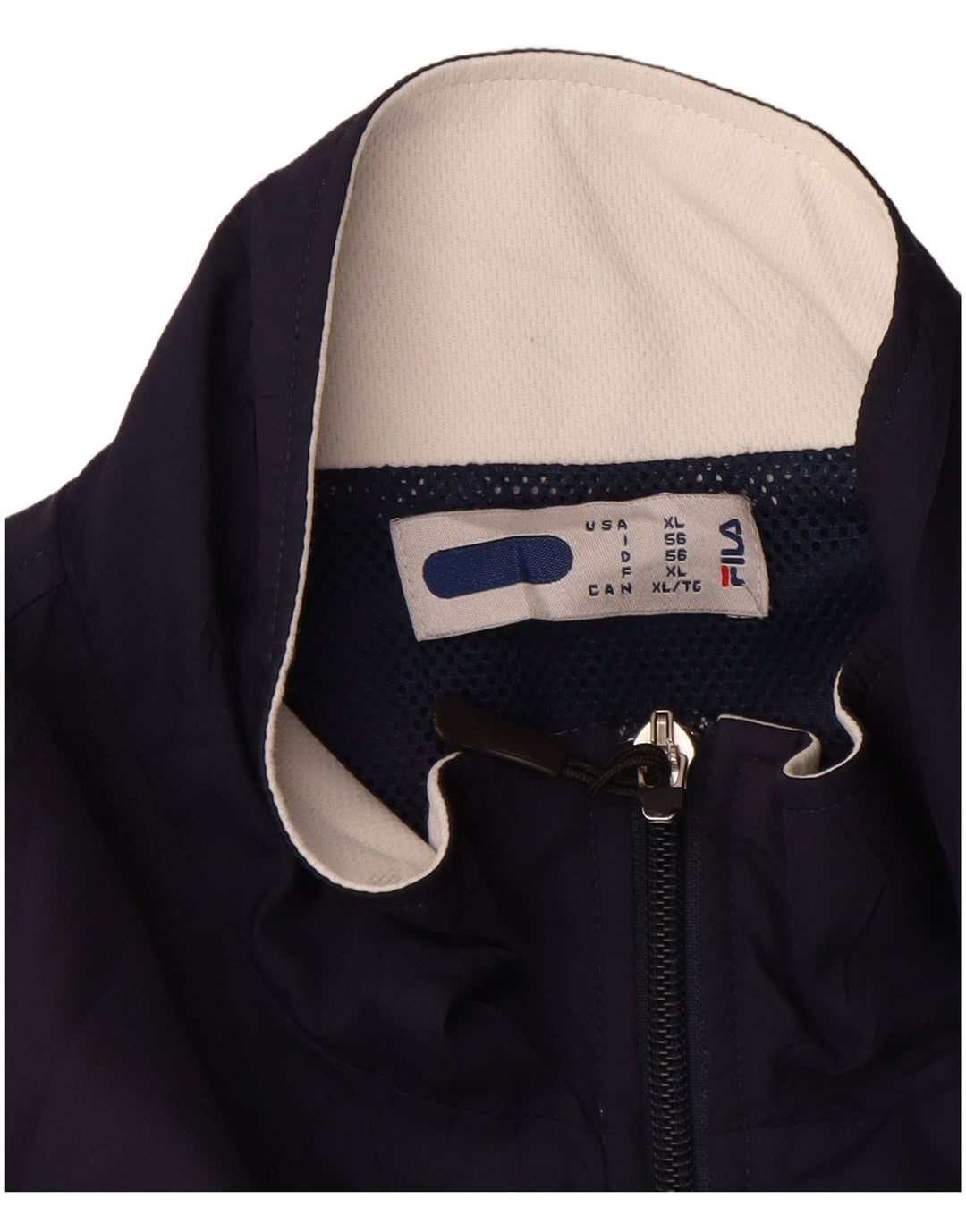 Мужской спортивный костюм Fila, верхняя куртка XL, темно-синий, полиэстер с цветными блоками
