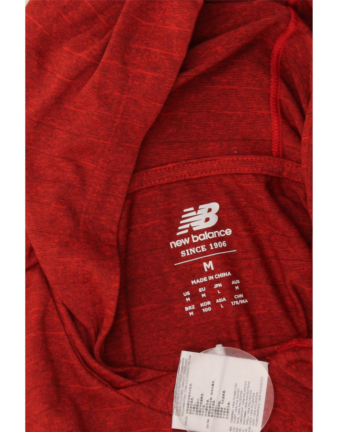 Женский джемпер с капюшоном New Balance UK 14, средний красный полиэстер