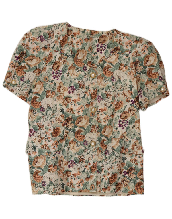 ВИНТАЖНЫЙ женский комплект из 2 юбок UK 12 Medium W28 Разноцветный цветочный принт