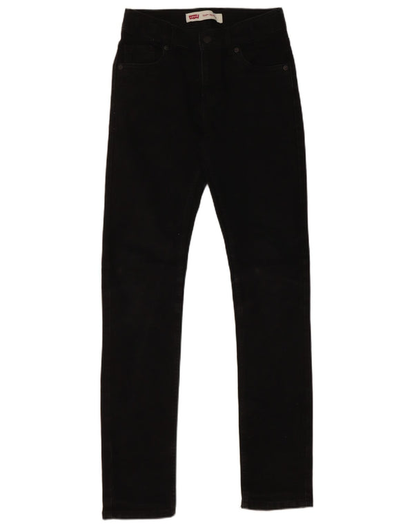 Джинсы скинни Levi's Girls 510 13-14 лет W26 L29, черный хлопок