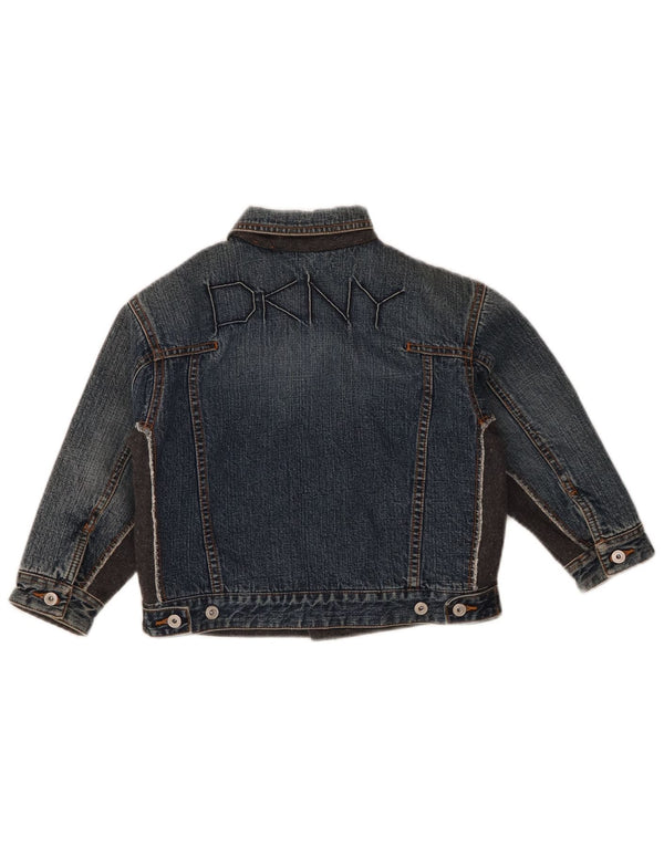 Джинсовая куртка Dkny для мальчиков с рисунком, 5–6 лет, синяя, хлопок