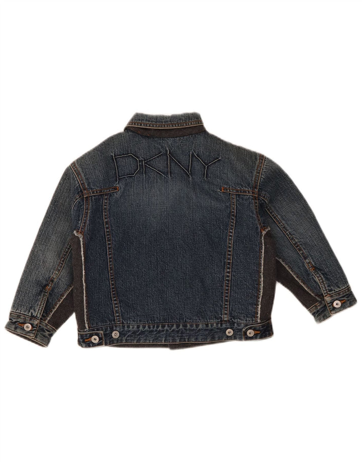 Джинсовая куртка Dkny для мальчиков с рисунком, 5–6 лет, синяя, хлопок