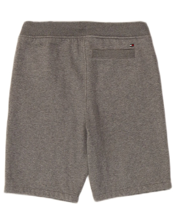 Tommy Hilfiger Спортивные шорты для мальчиков 12–13 лет, большие серые хлопковые шорты с крапинками