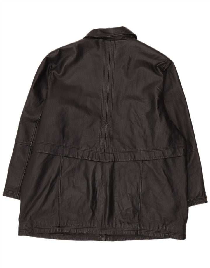 Мужская кожаная куртка Canda IT 52 XL черная кожа