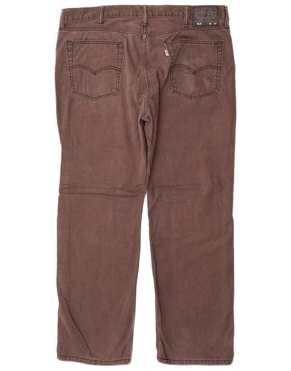 Мужские прямые джинсы Levi's 514 W38 L30 коричневые, хлопок