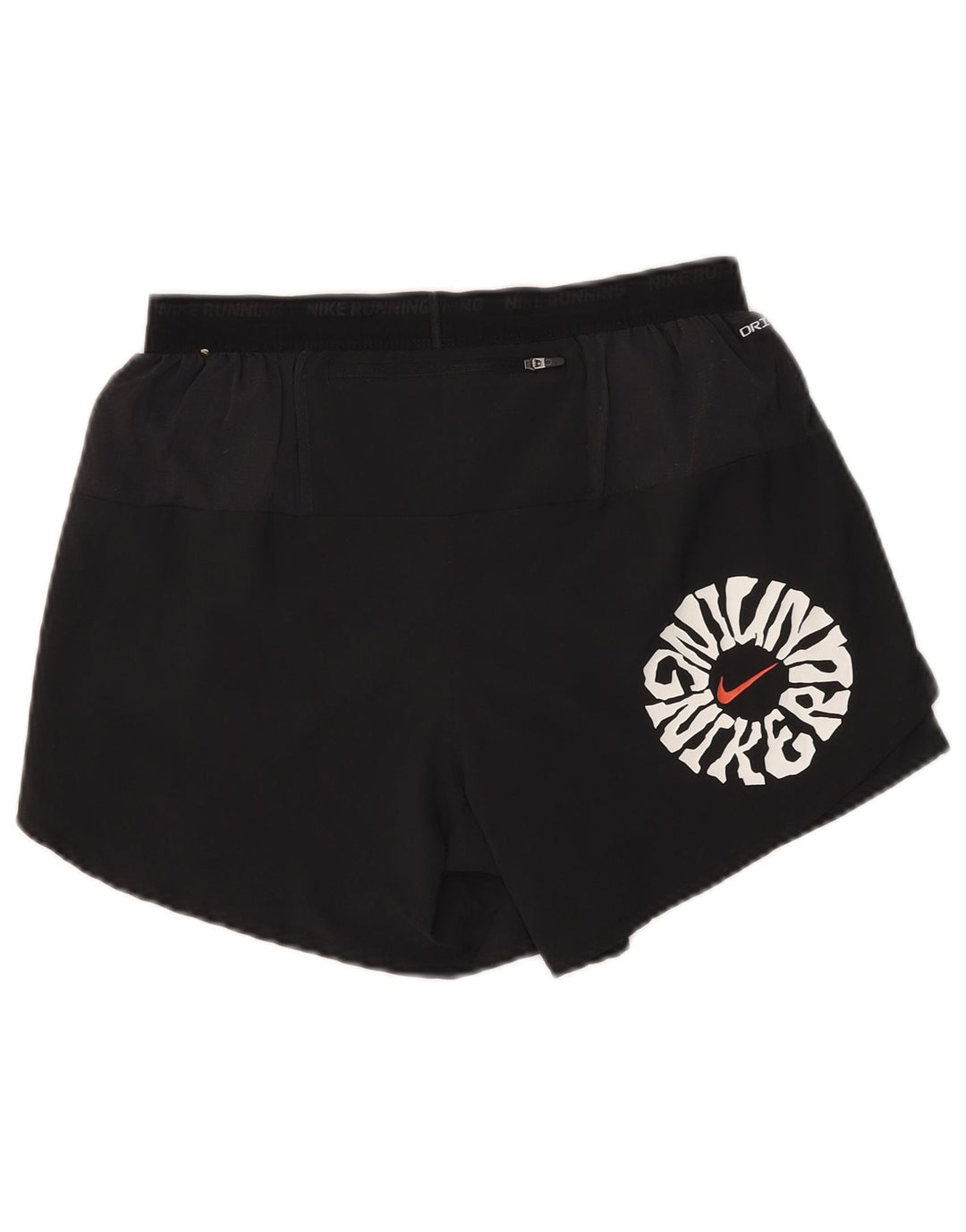 Женские спортивные шорты Nike Dri Fit с графическим рисунком UK 14, средний черный полиэстер