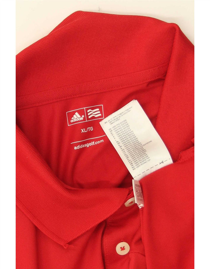 Мужская рубашка-поло Adidas XL, красный полиэстер