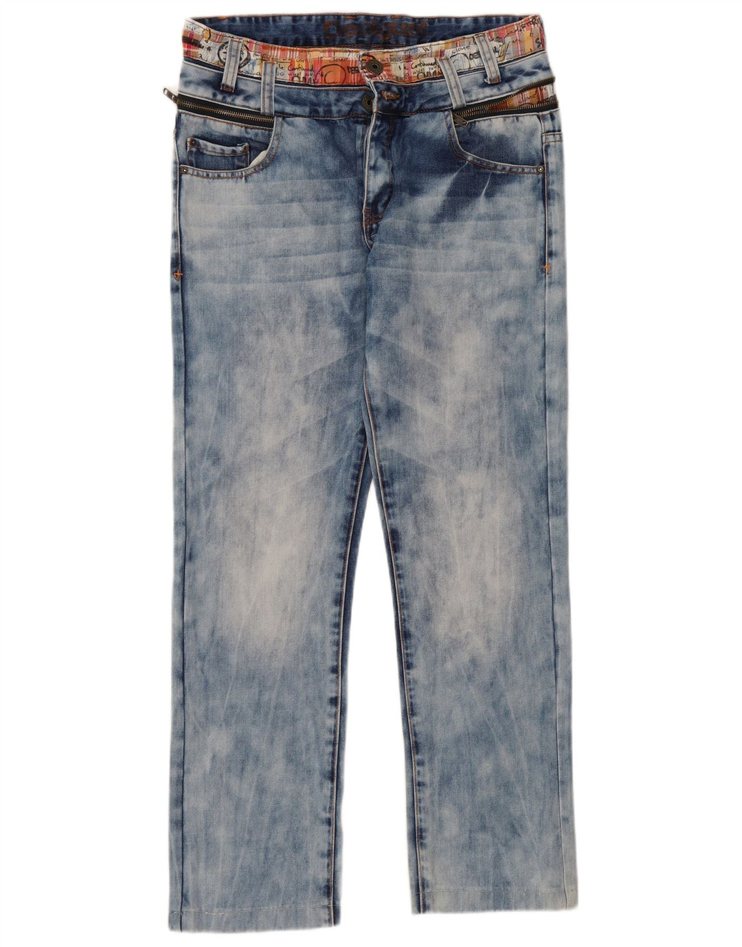 Мужские прямые джинсы Desigual W32 L30 синие, хлопок