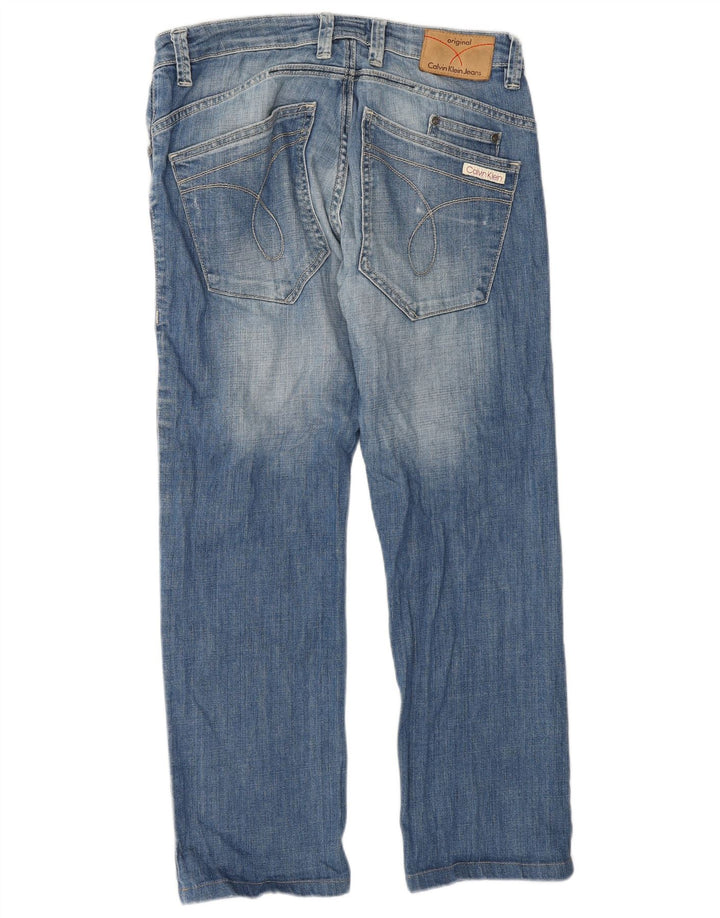 Мужские прямые джинсы Calvin Klein W32 L28, синий хлопок