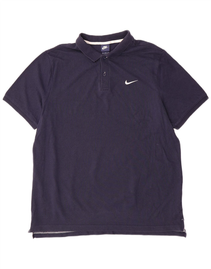 Мужская рубашка-поло NIKE XL, темно-синяя, хлопок