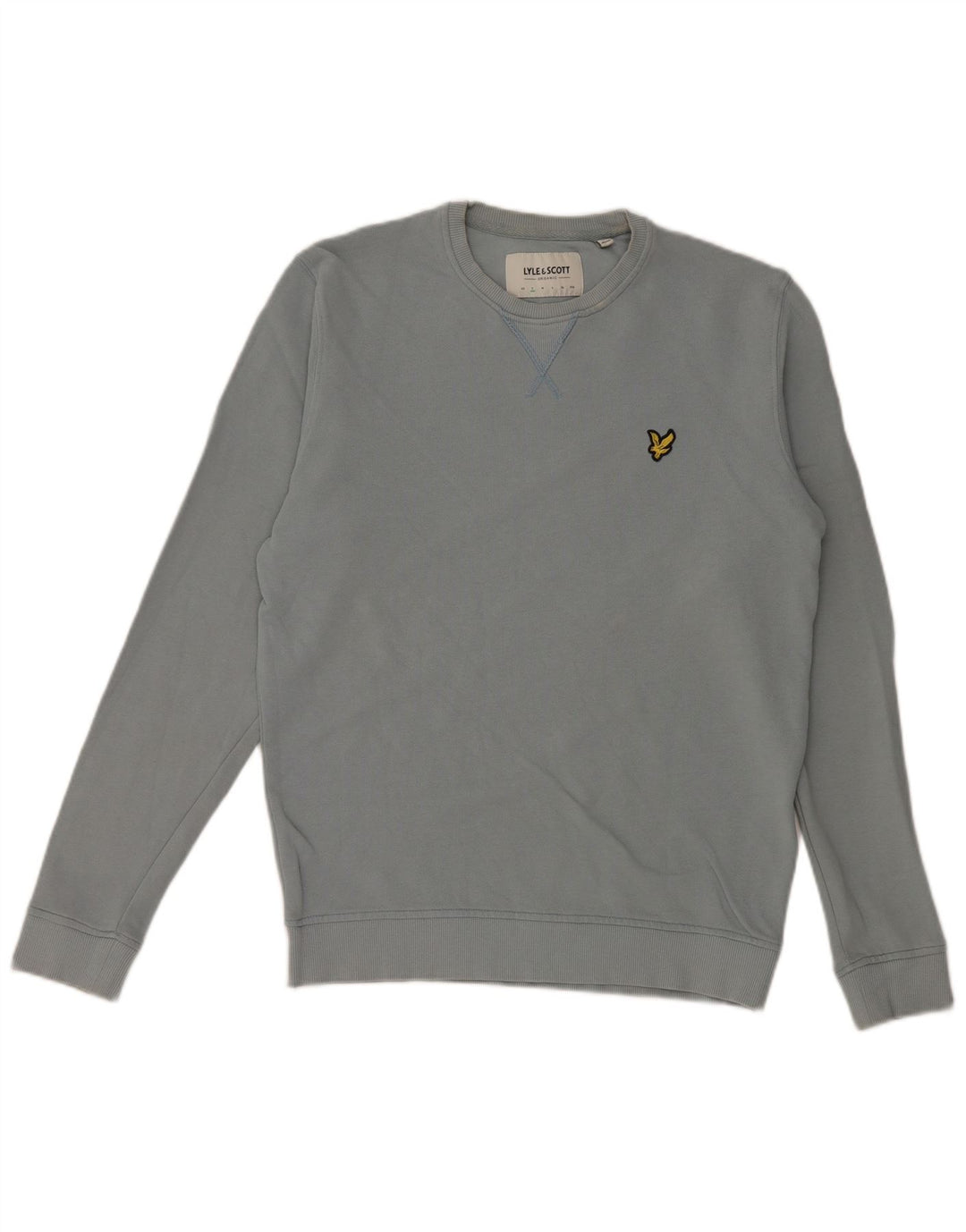 Мужской свитер Lyle & Scott, маленький синий хлопковый джемпер