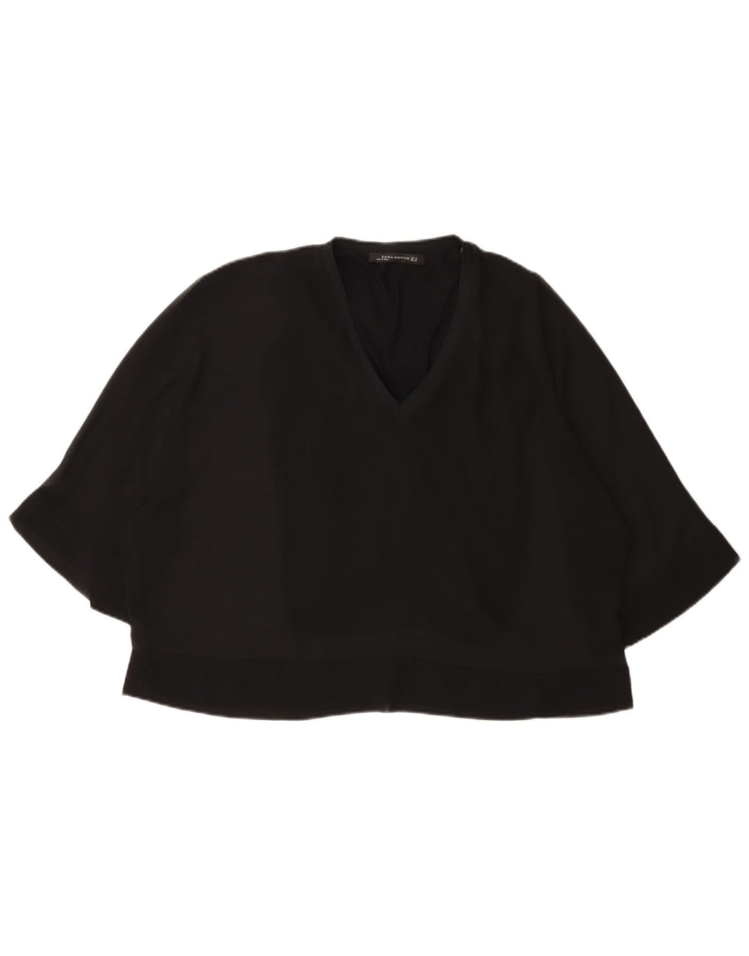 Женская блузка с рукавом 3/4 Zara UK 12, средний черный