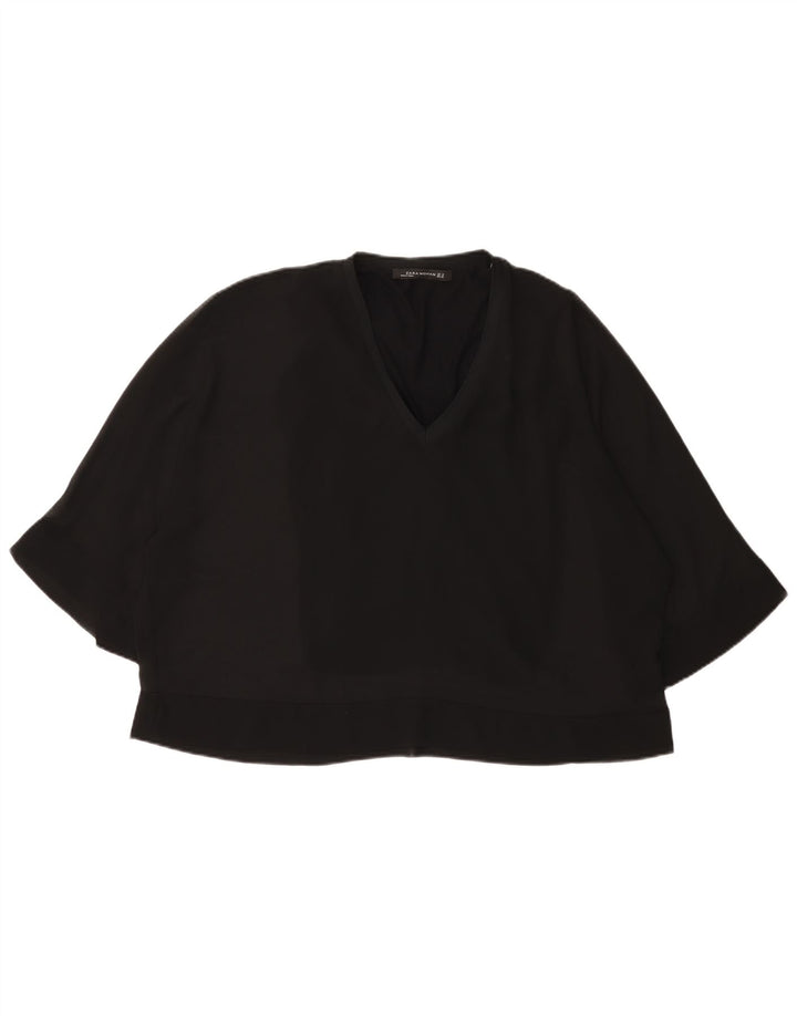 Женская блузка с рукавом 3/4 Zara UK 12, средний черный