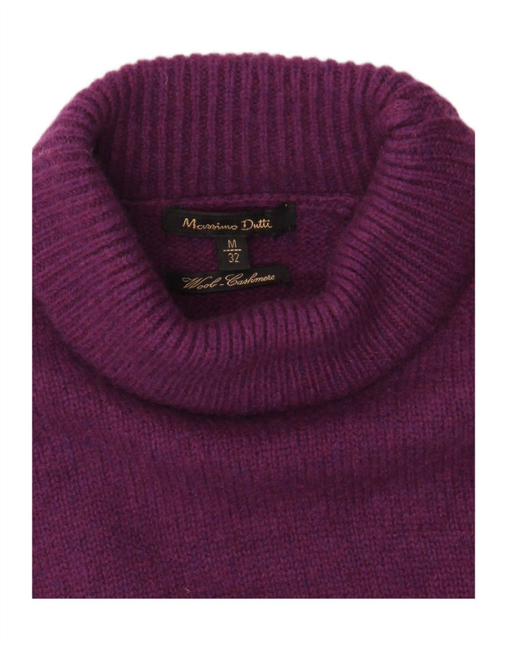 Женский джемпер с высоким воротником Massimo Dutti UK 12, средний фиолетовый