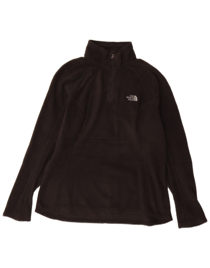 Женский флисовый джемпер с воротником на молнии THE NORTH FACE UK 14, средний черный полиэстер