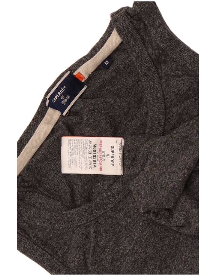 Мужской тонкий жилет Superdry, хлопковый топ среднего серого цвета с крапинками