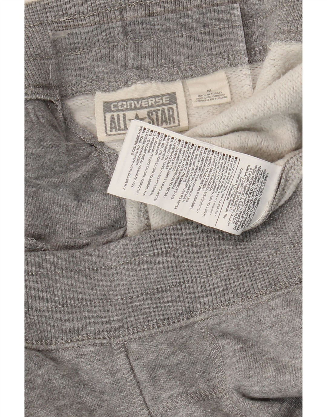 Мужские спортивные шорты CONVERSE из хлопка среднего серого цвета в крапинку