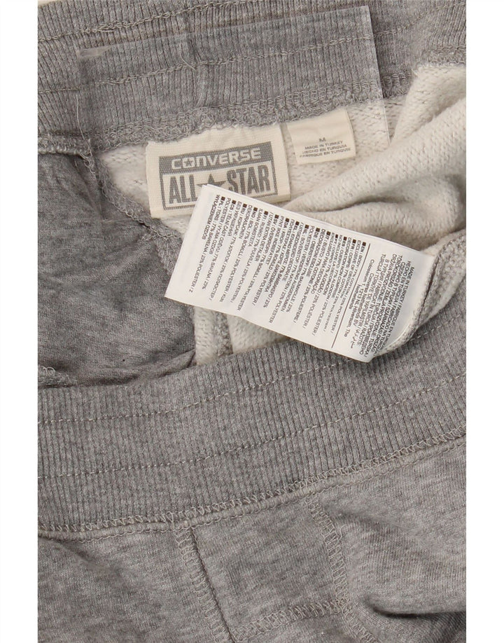 Мужские спортивные шорты CONVERSE из хлопка среднего серого цвета в крапинку
