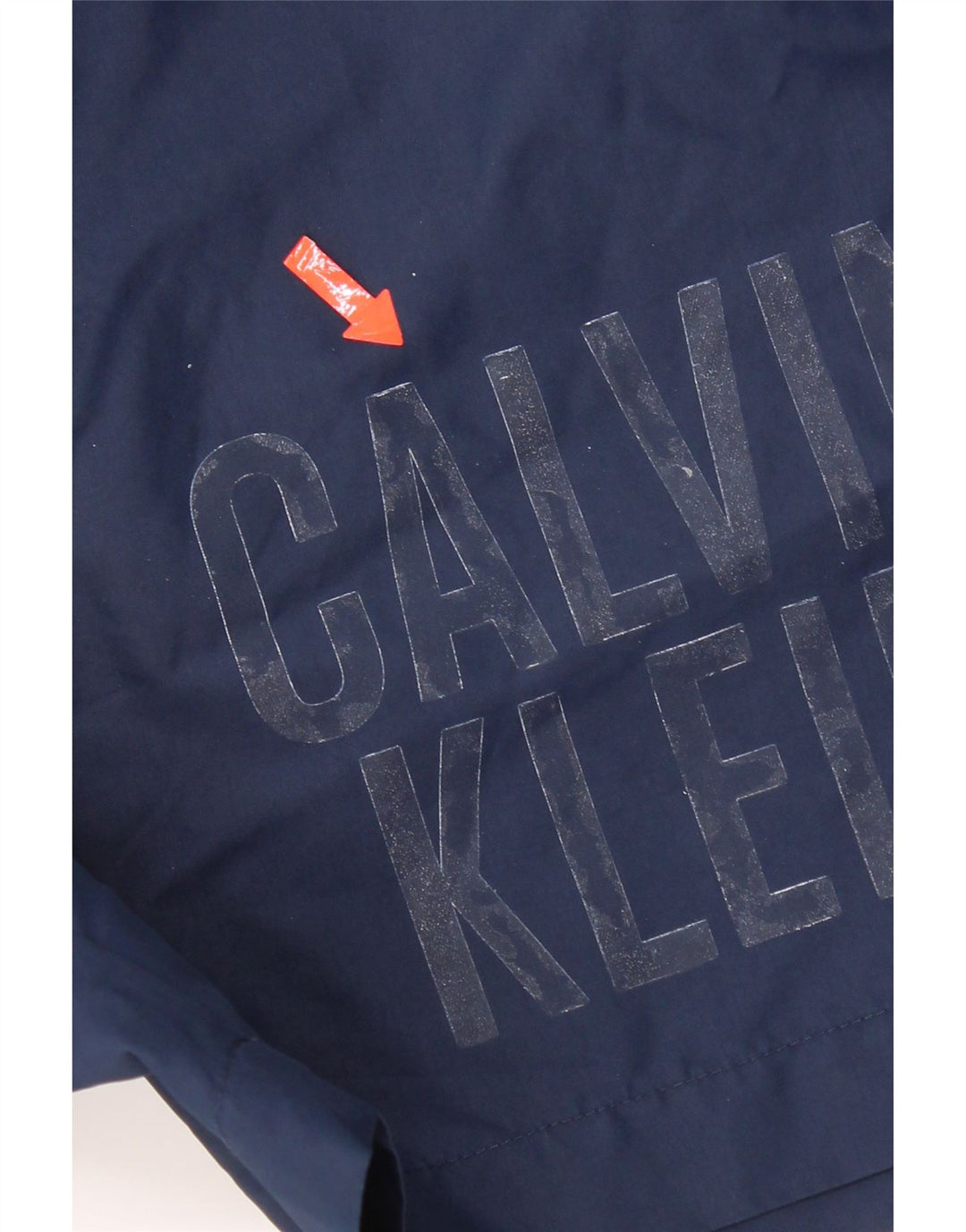 Мужские шорты для плавания с рисунком Calvin Klein, средний темно-синий, полиэстер