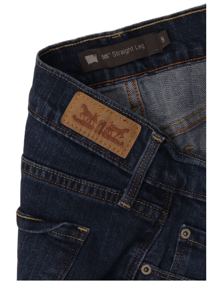 Женские прямые джинсы Levi's 505 США 8, средние W29 L30, синие, хлопок