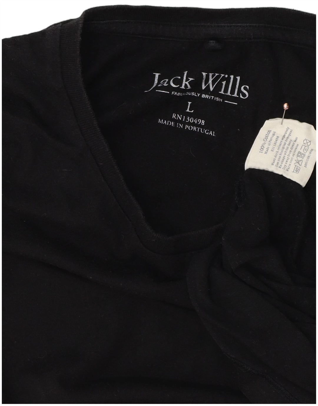 Мужская футболка JACK WILLS, большой черный хлопок