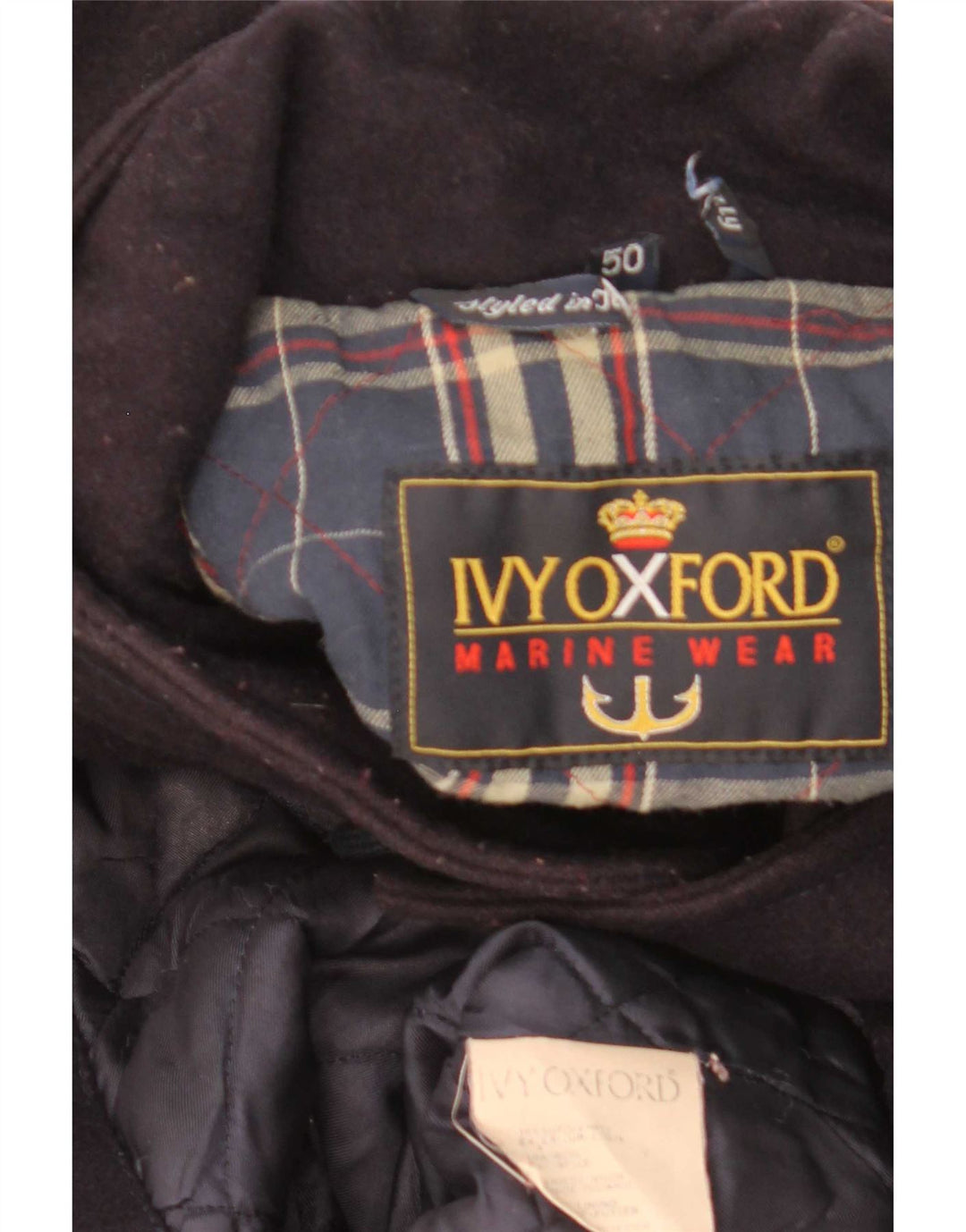 Мужское пальто Ivy Oxford IT 50, темно-синее, шерстяное