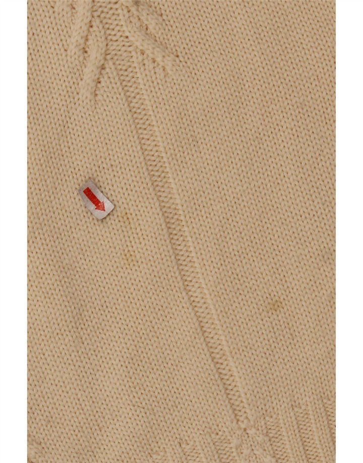 Женский свитер FRANCESCA с высоким воротником, Великобритания, 16, большой, бежевый, новая шерсть