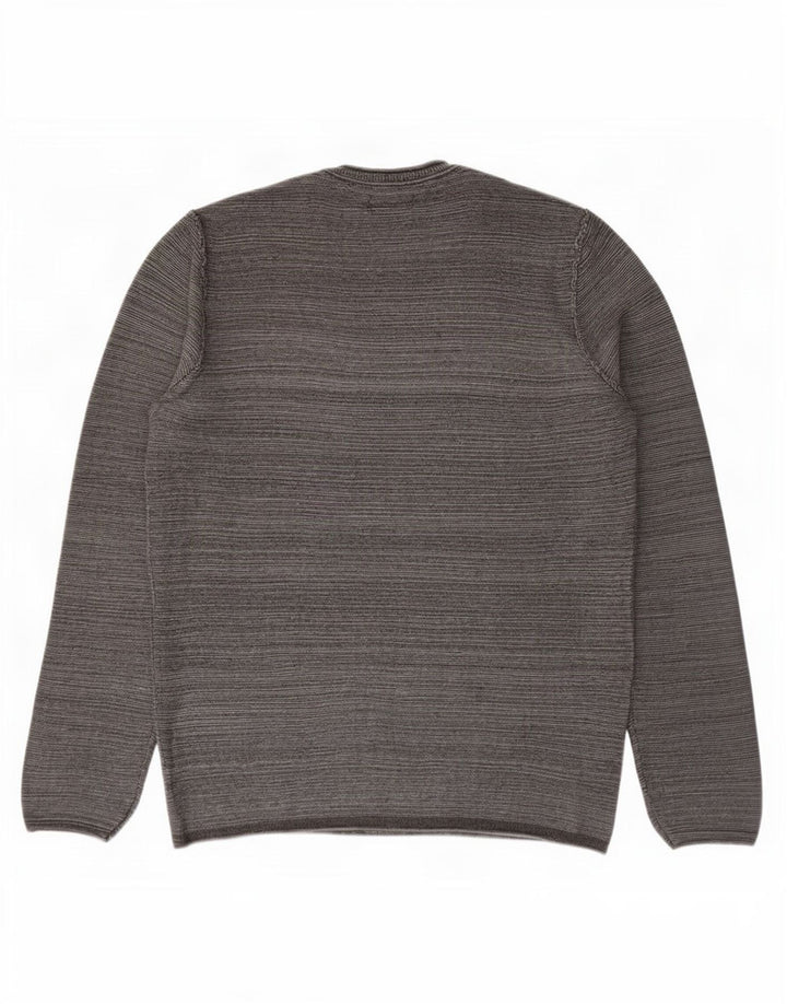 Мужской джемпер с круглым вырезом Jack & Jones, маленький серый хлопковый свитер