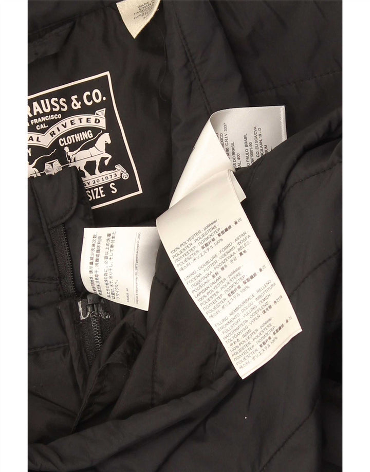 Мужская стеганая куртка Levi's UK 36, маленькая, черная, полиэстер