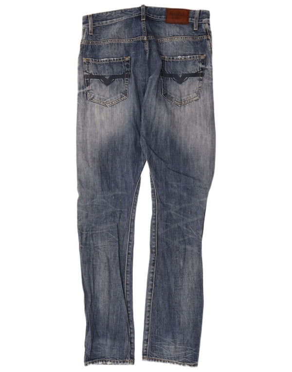 Мужские узкие джинсы Guess W30 L34 синие, хлопок