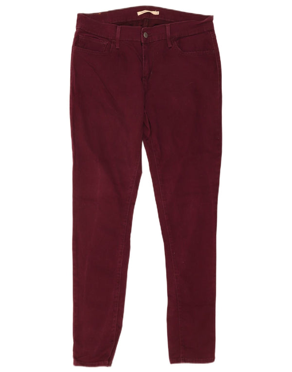 Женские джинсы LEVI'S 710 Super Skinny W31 L30, бордовый хлопок