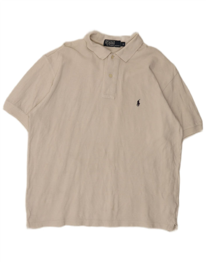 Мужская рубашка-поло Polo Ralph Lauren, средний белый хлопок, хлопок