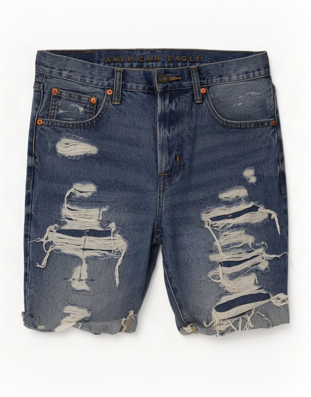 Мужские джинсовые шорты American Eagle W31, средний синий, хлопок