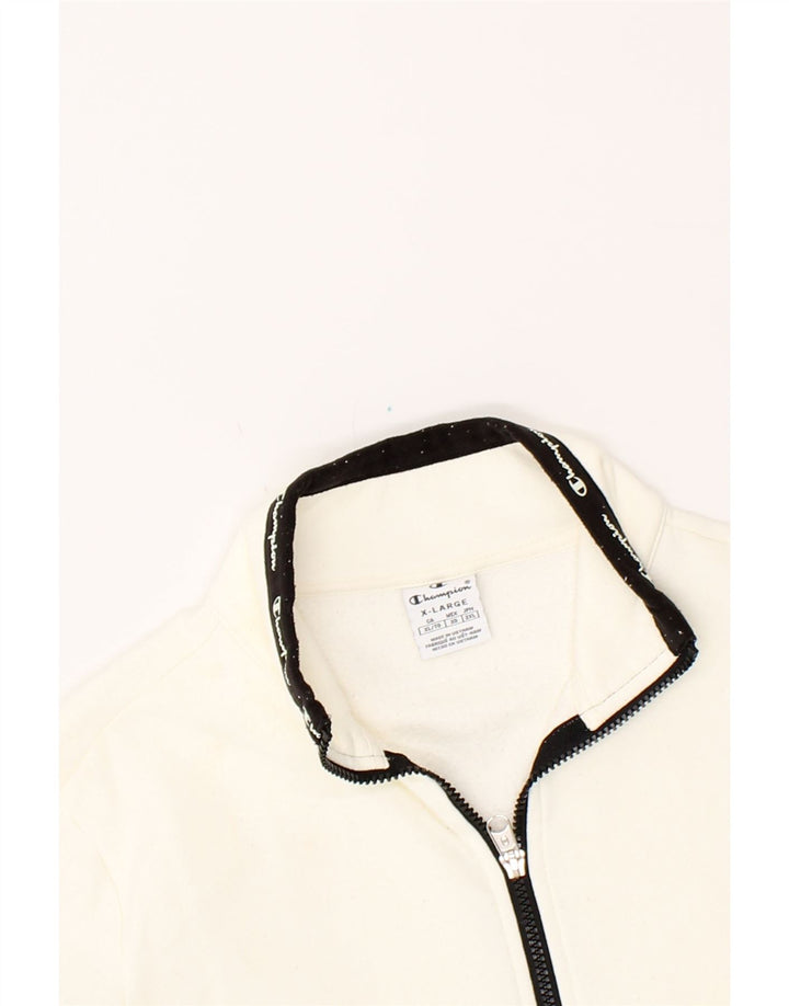 CHAMPION Womens Tracksuit Top Jacket UK 18 XL White Cotton Vintage Champion and Second-Hand Champion from Messina Hembry 