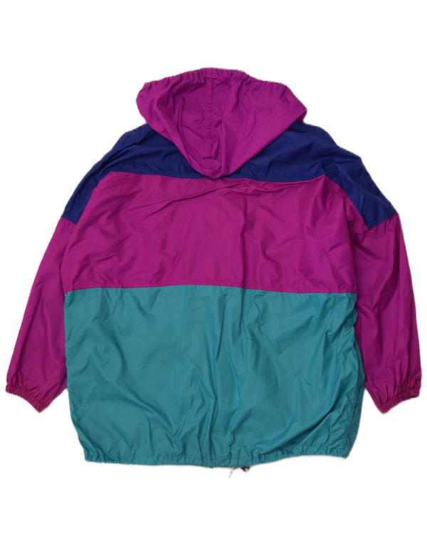Женская дождевик с капюшоном J JEANTEX UK 44/46 2XL Фиолетовый с цветными блоками
