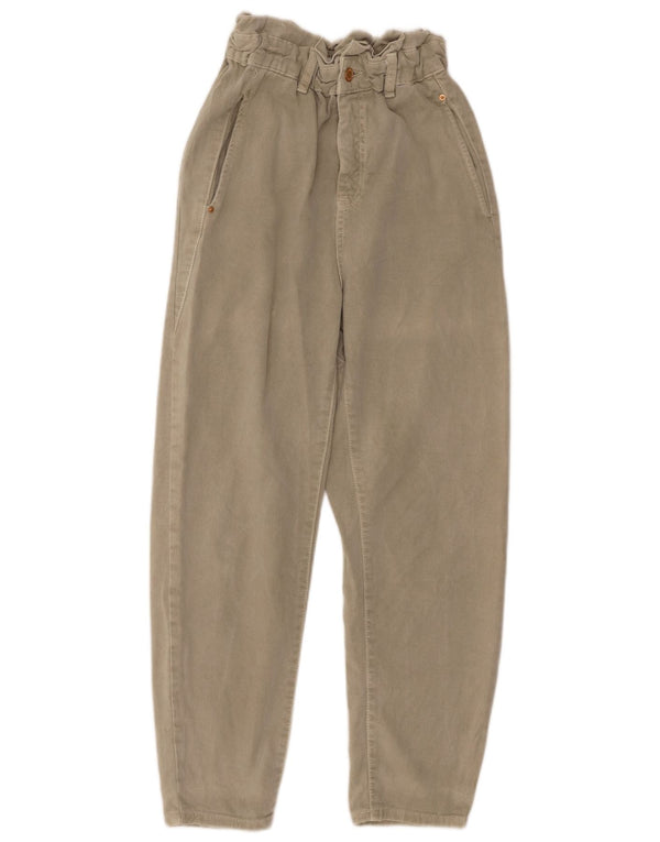 ZARA Женские повседневные зауженные брюки с высокой талией EU 36 XS W26 L26 Серые